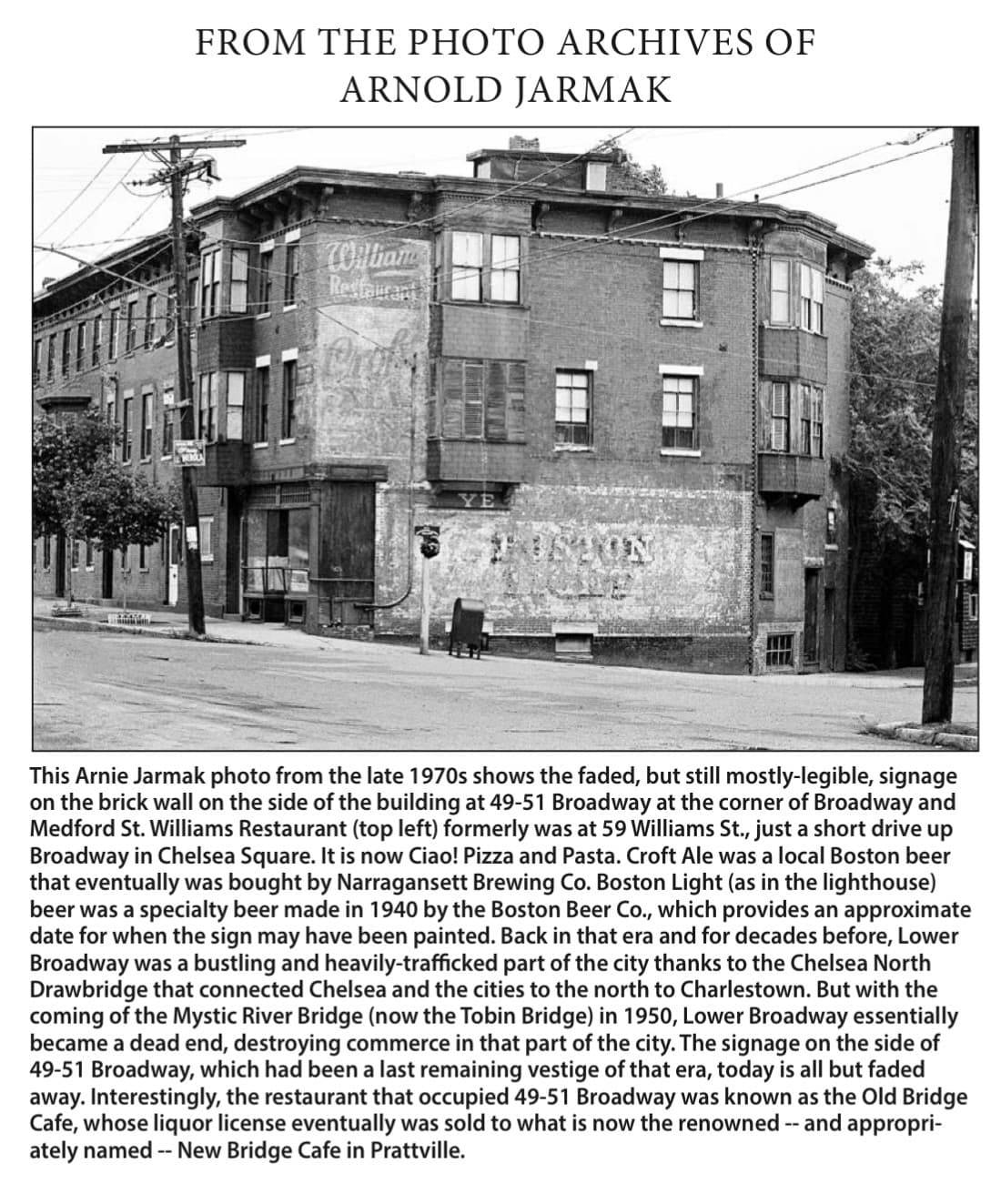Chelsea Record page featuring From the Photo Archives of Arnold Jarmak on August 6, 2026.
